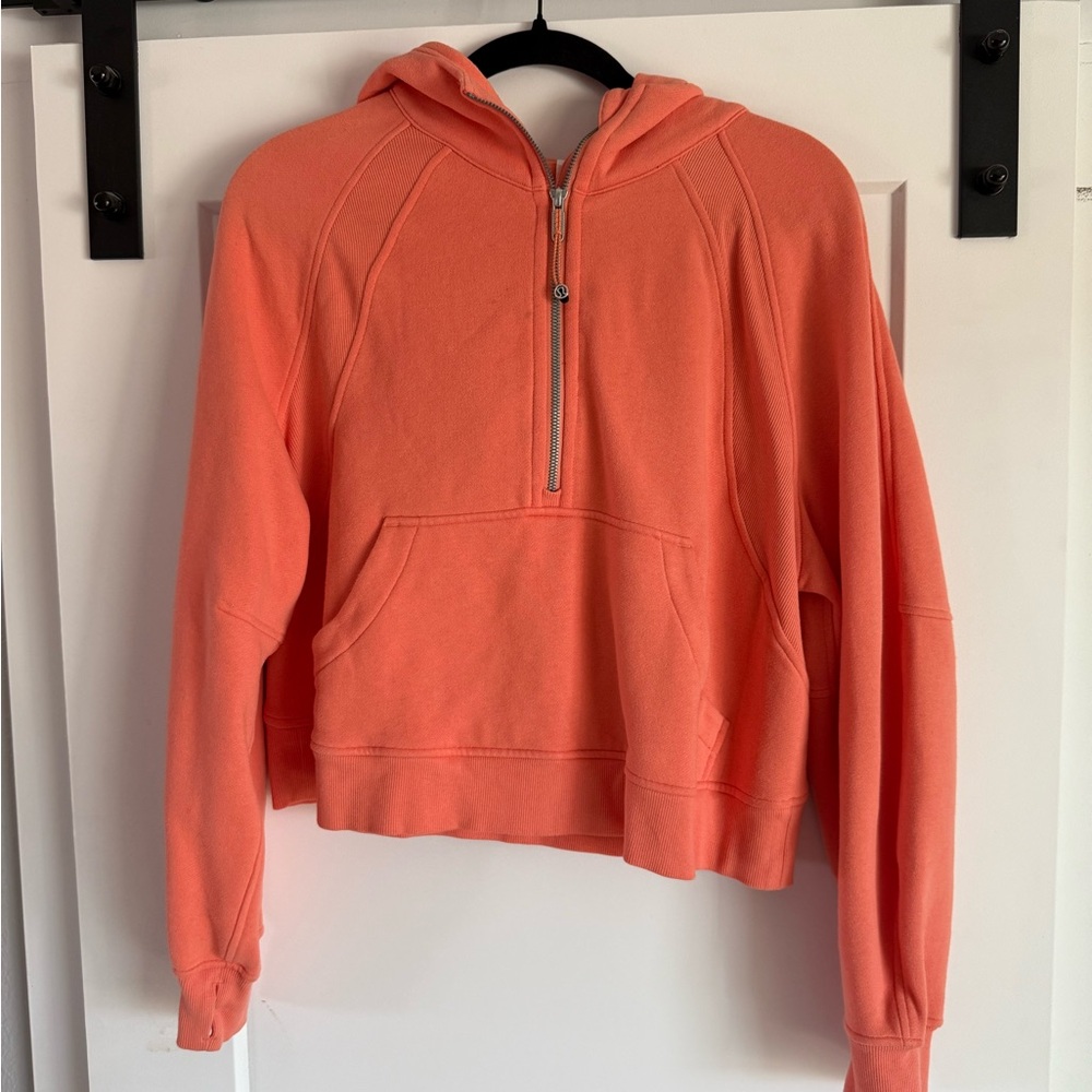 lululemon athletica Orange Half-Zip Hoodie